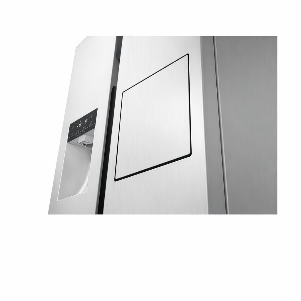 Pannova Stainless Steel Side by Side Refrigerator With Ice Maker and Water Dispenser - Image 2