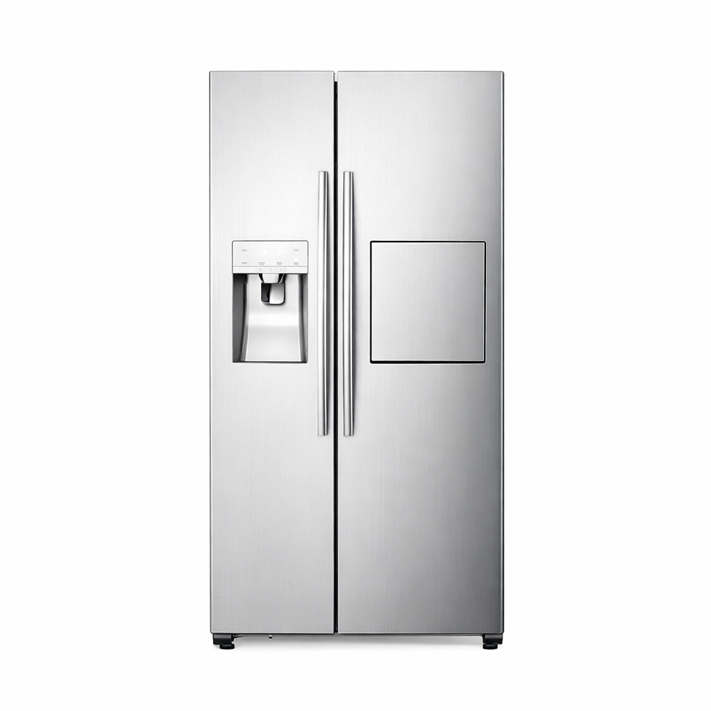 Pannova Stainless Steel Side by Side Refrigerator With Ice Maker and Water Dispenser