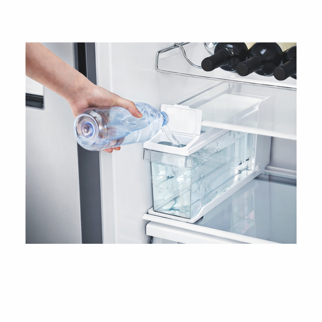 Pannova Stainless Steel Side by Side Refrigerator With Ice Maker and Water Dispenser - Image 7